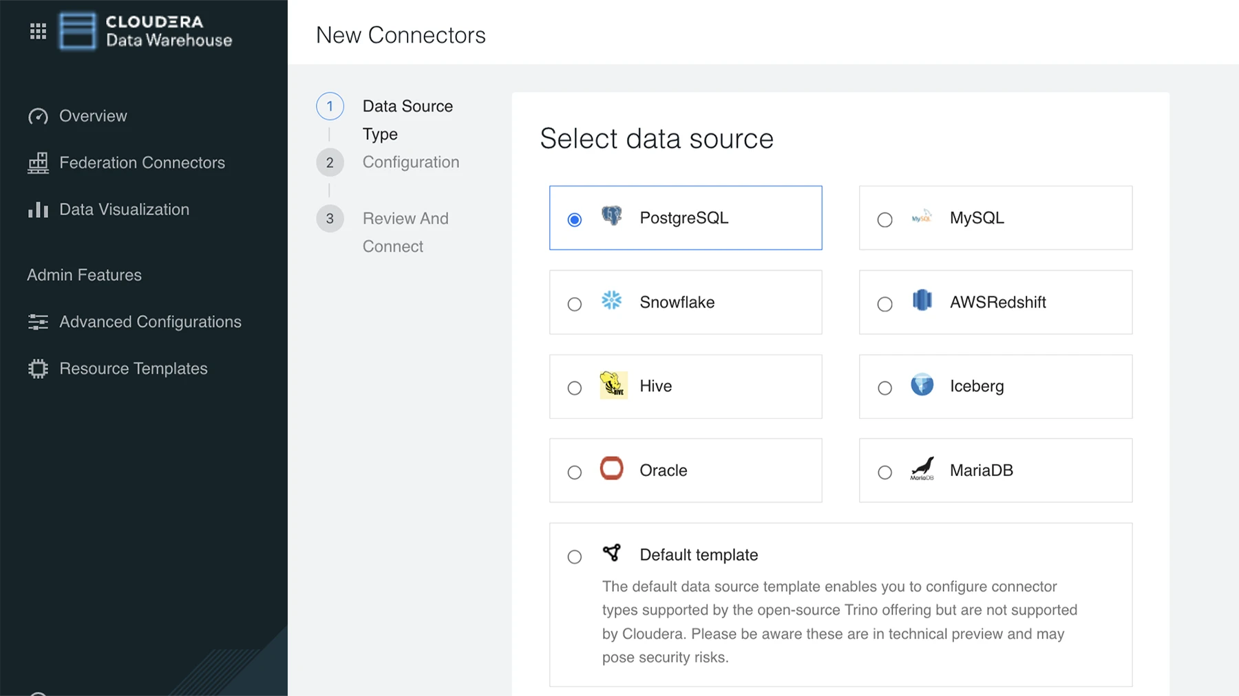 Cloudera Data Warehouse Connectors product screenshot