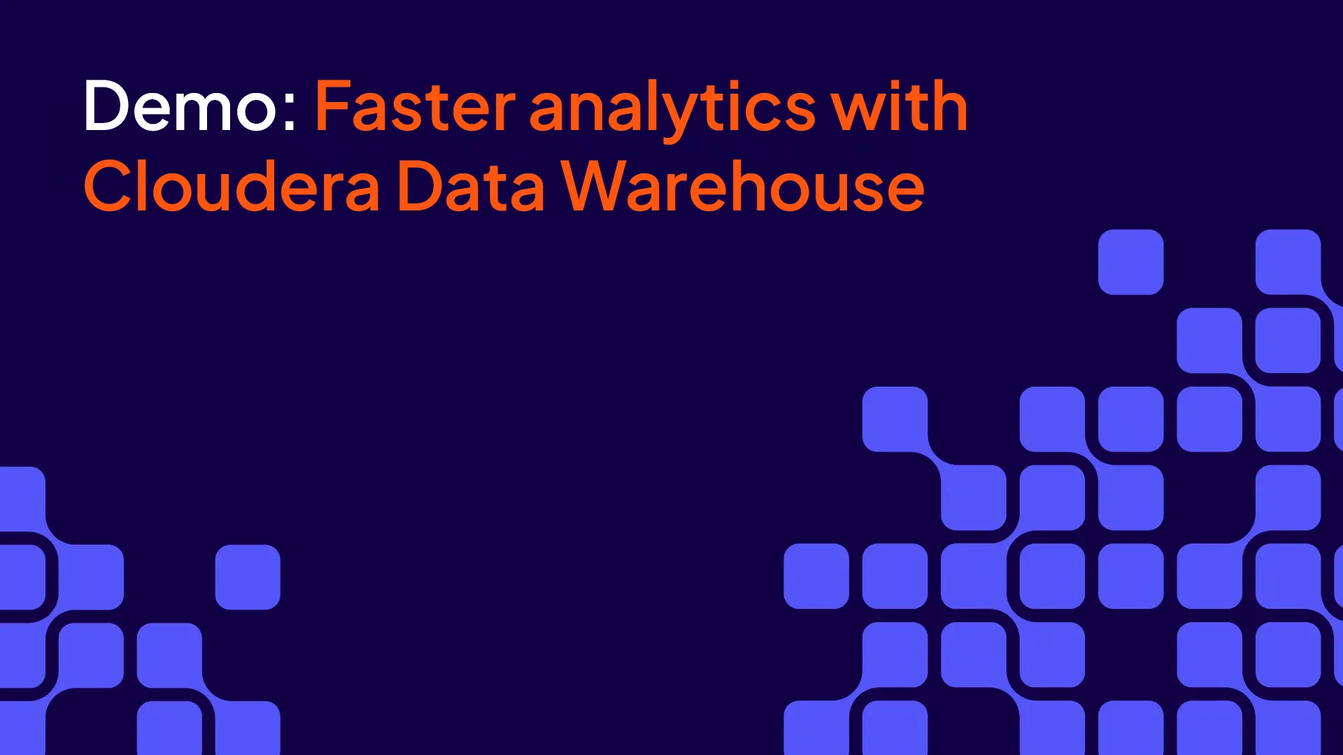 Data Warehouse faster analytics demo video thumbnail
